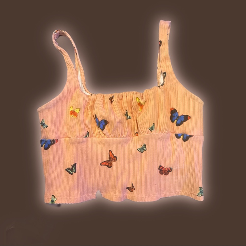 Forever21 Butterfly Crop Top 🧡